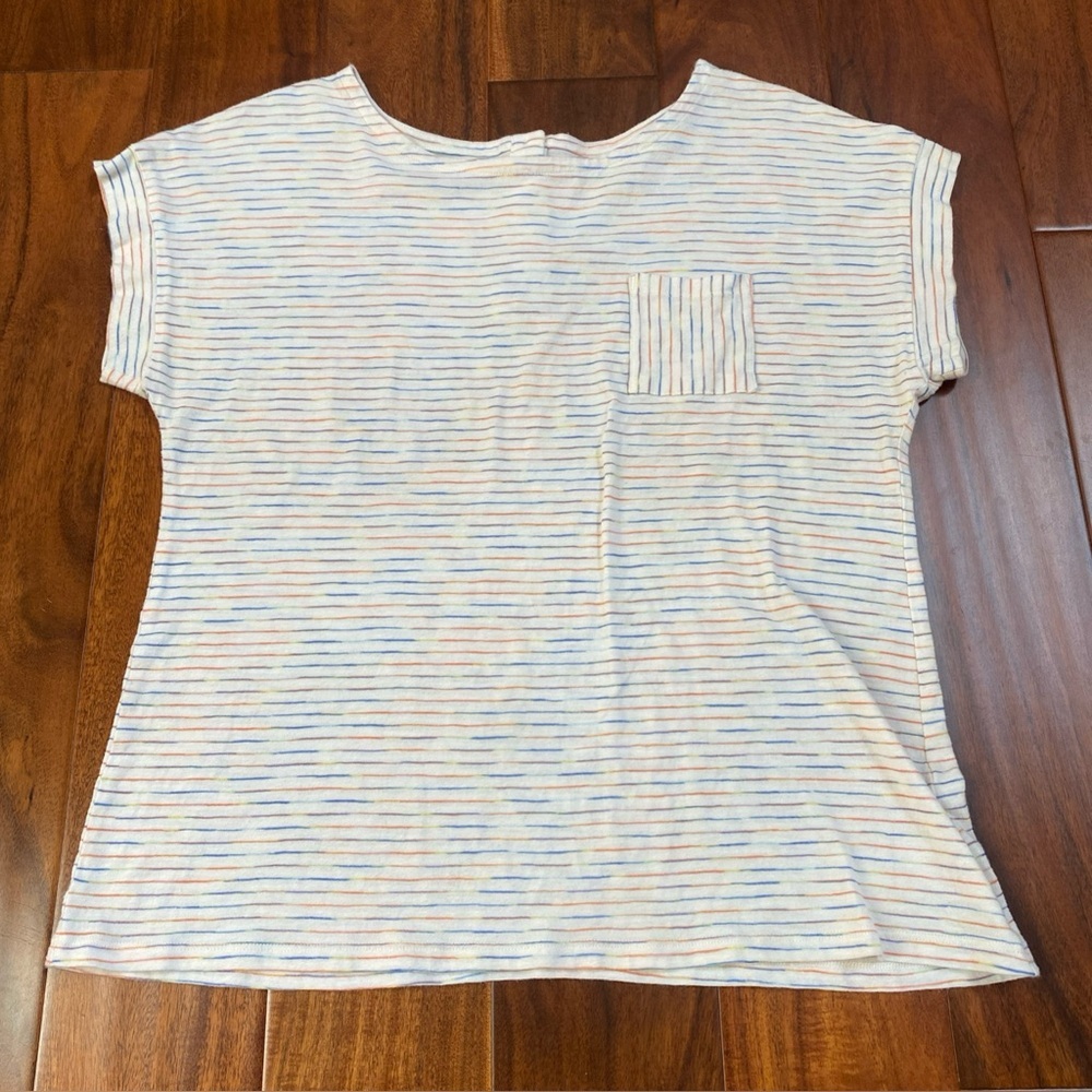 Talbots Space Dye Pocket Tee. Size Large.
